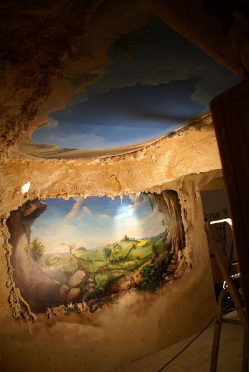 plafondschildering en wandschildering frankrijk in grot.JPG
